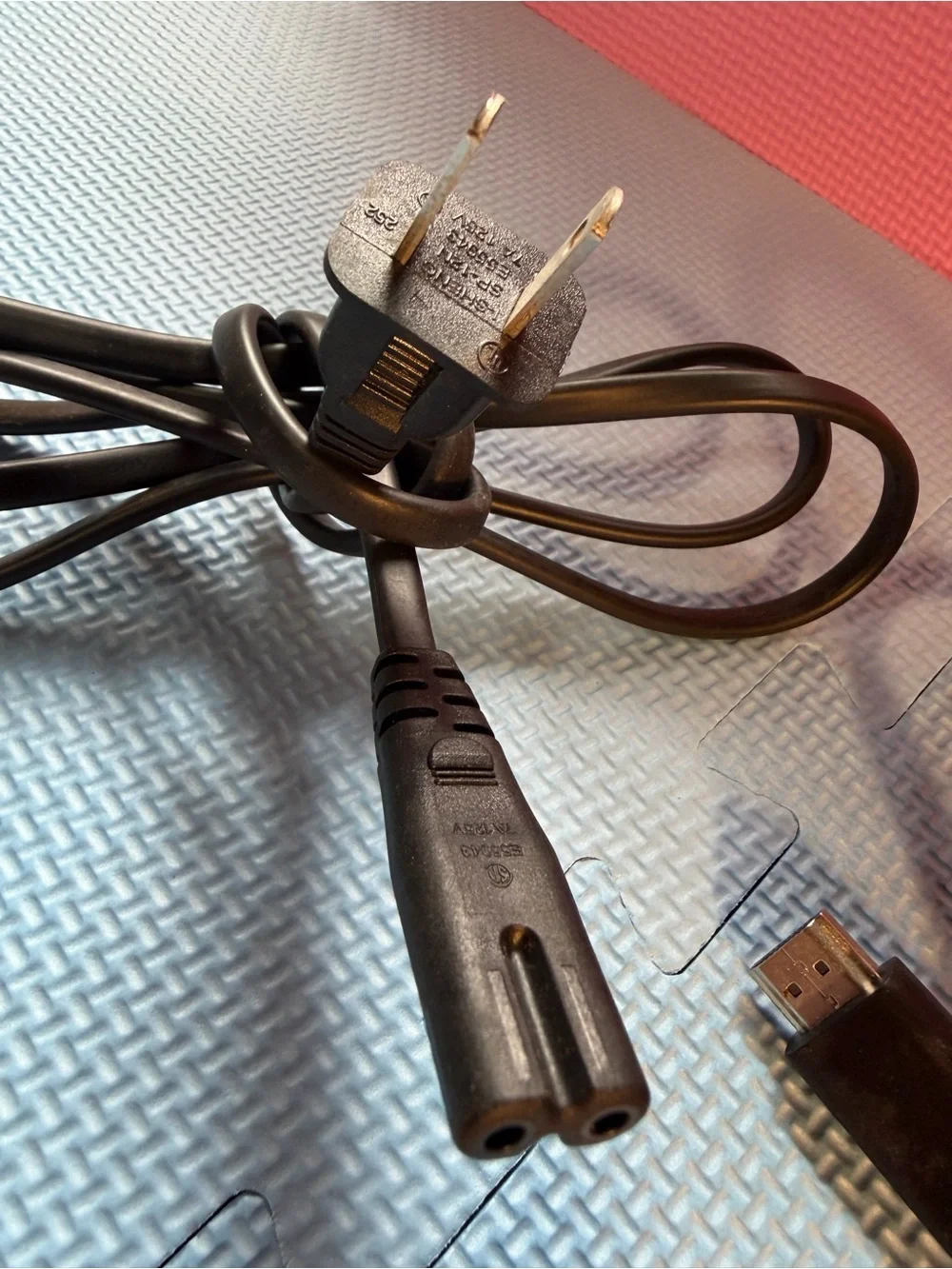 Assorted Black Power & HDMI Cables
